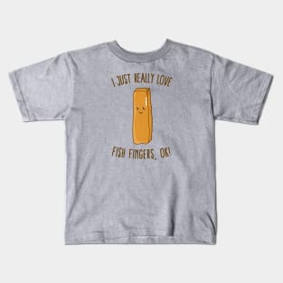 I Just Really Love Fish Fingers, Ok! Cute Kawaii Fish Sticks Kids T-Shirt